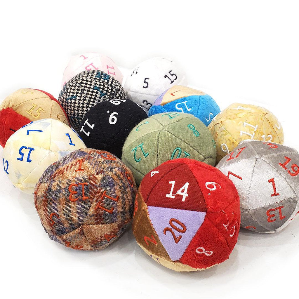 Cat Toy - D20 Catnip Plush (Assorted Colors) by Saving Throw Pillows