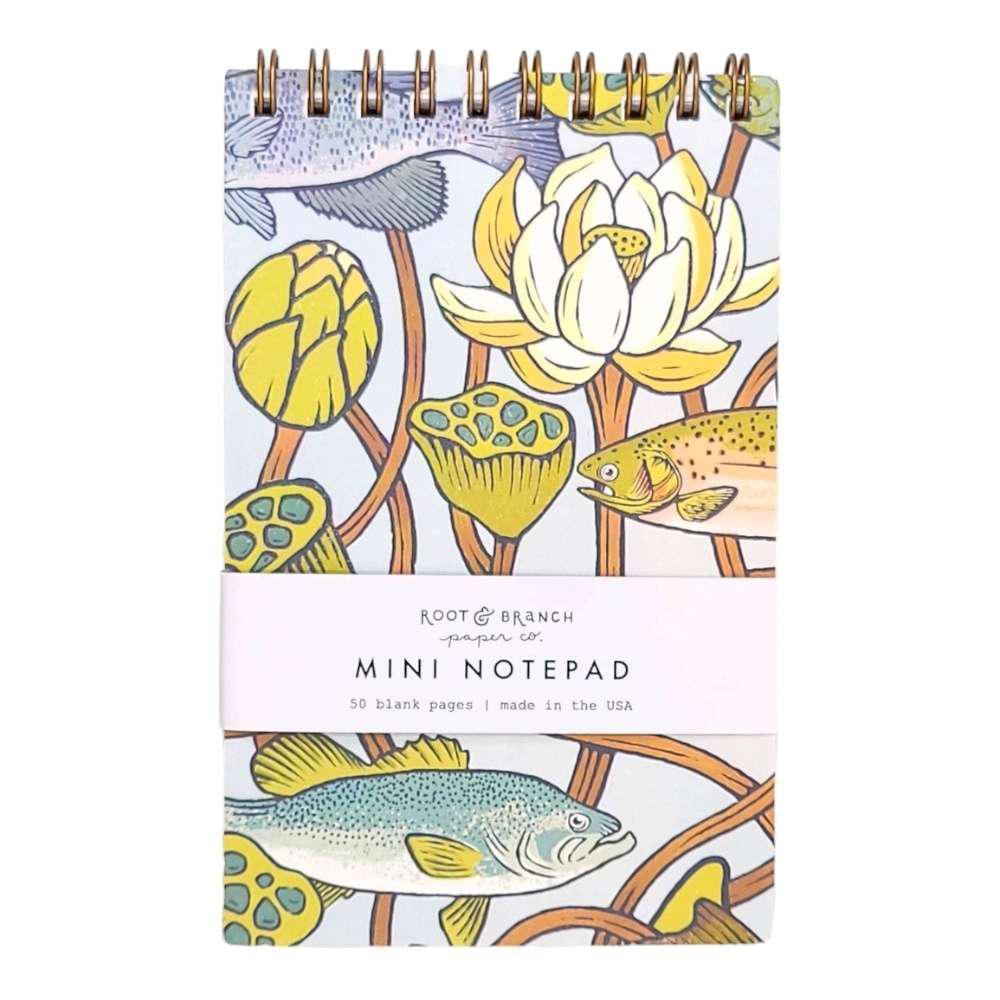 Notepad - Mini - Lotus Pond Spiral Bound by Root and Branch Paper Co.