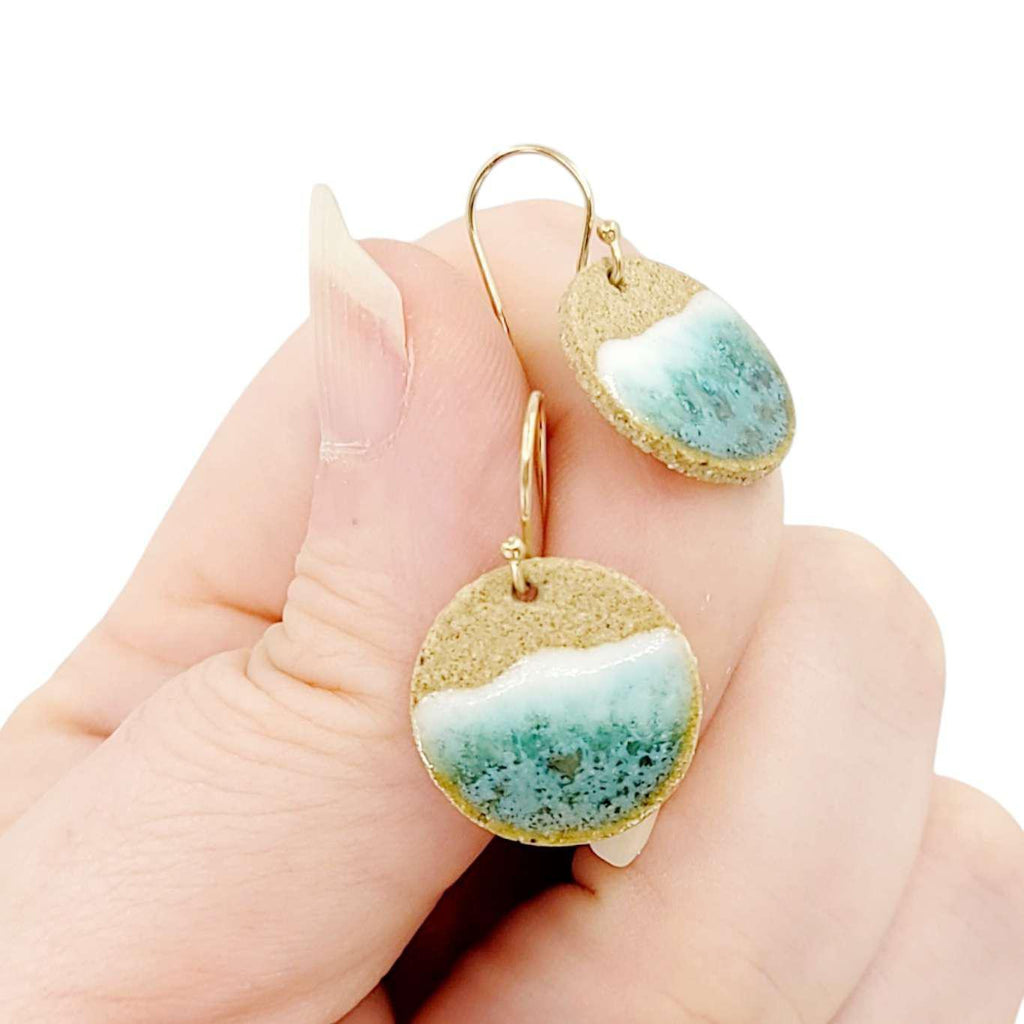 (20% Off) Earrings - Drops - Simple Kailua Circle by Almeda Jewelry