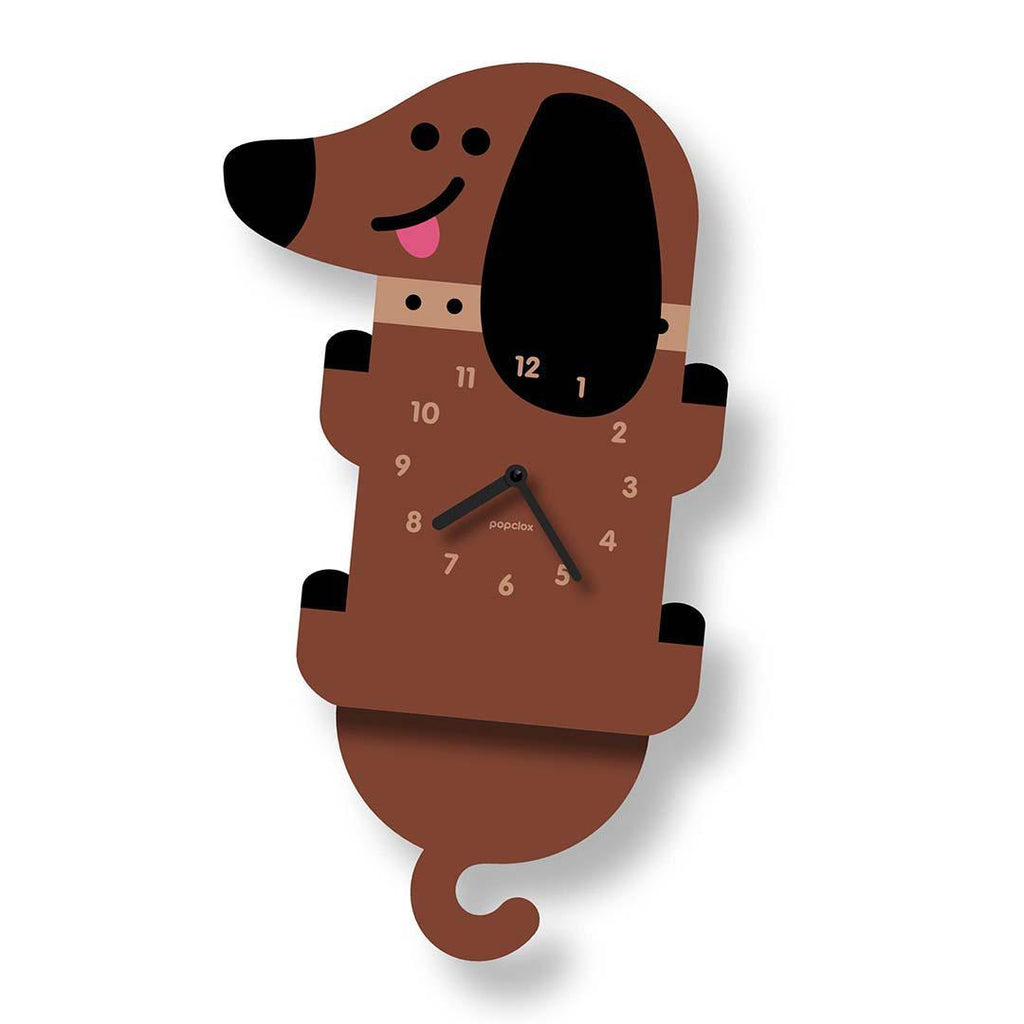 Acrylic Clock - Weiner Dog Pendulum by Popclox