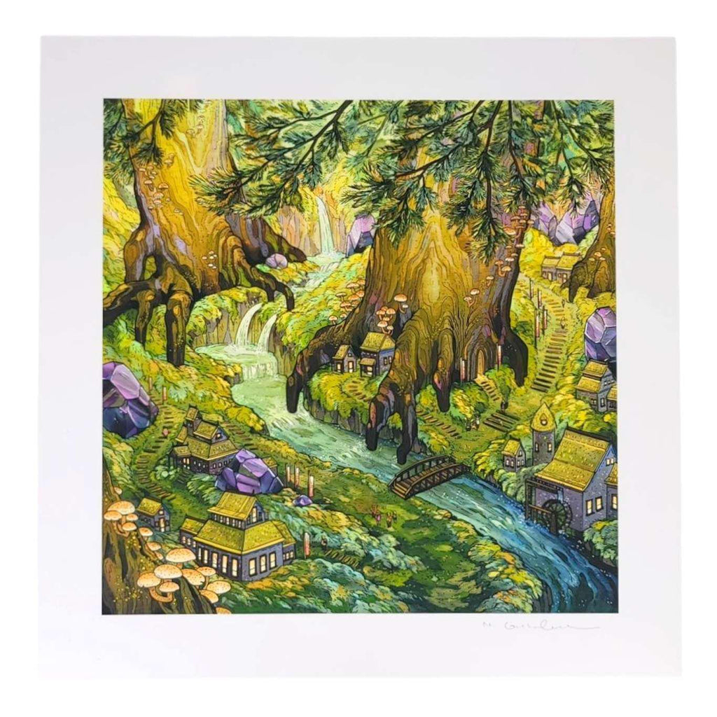 Art Print - 10x10in - Forest Falls by Nimasprout
