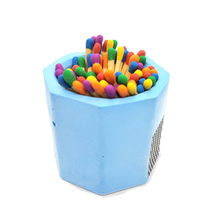 Match Holder - Sky Blue Concrete (Rainbow Matches) by Tenn Prairie