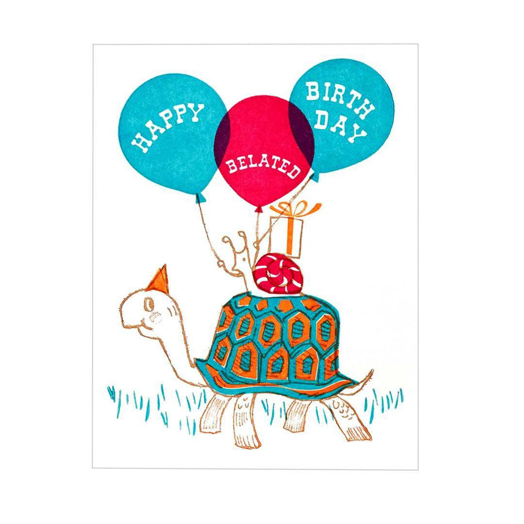 Card - Birthday - Belated Birthday Turtle and Snail by Ilee Papergoods