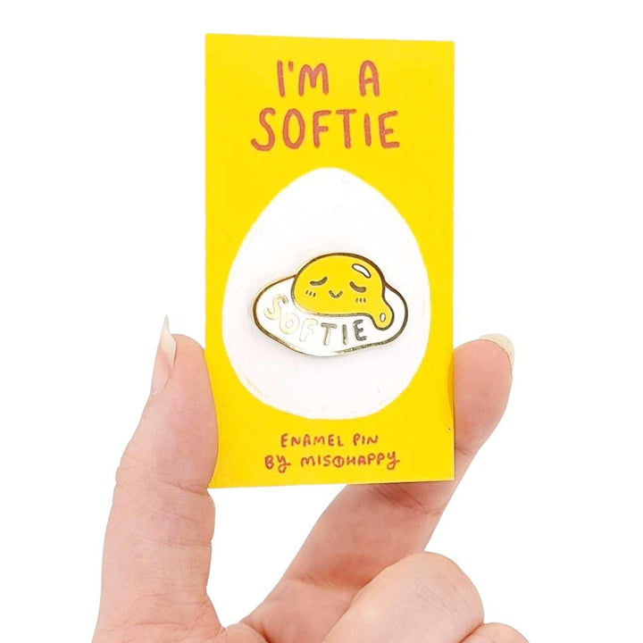 Enamel Pin - Softie Egg by Mis0 Happy