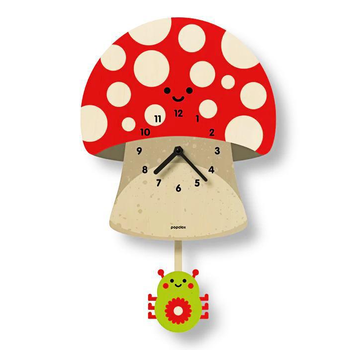 Wood Clock - Mushroom Pendulum by Popclox