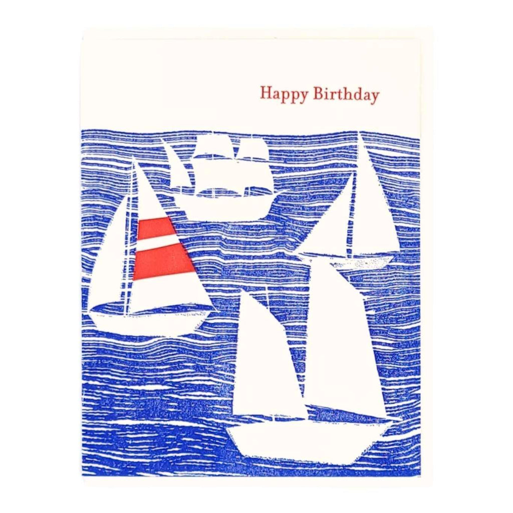 Card - Birthday - Happy Birthday Boats by Ilee Papergoods