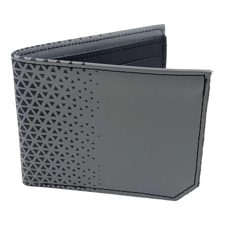 Leather Wallet - Gray Triangles by Backerton