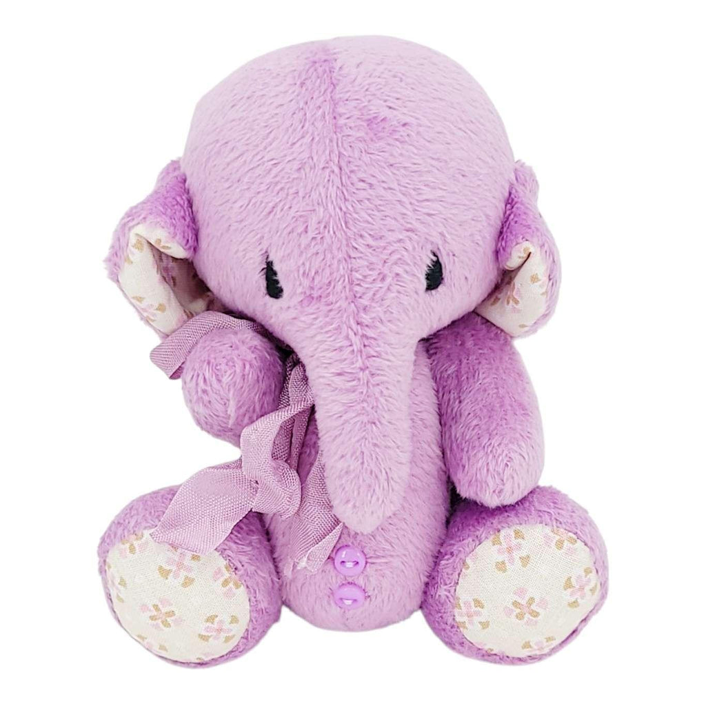Plush - Lilac Elephant with Flower Pattern and Bow by Frank and Bubby