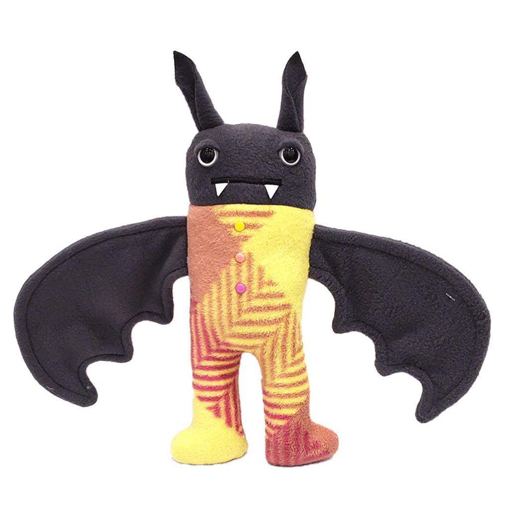 Pajama Bat - Yellow and Red with Gray Eyes by Careful It Bites