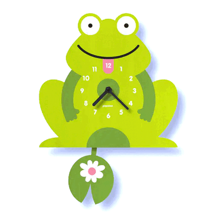 Acrylic Clock - Frog Pendulum by Popclox