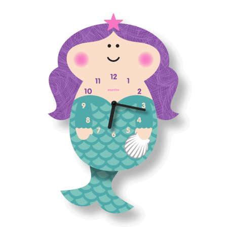 Acrylic Clock - Mermaid Pendulum by Popclox