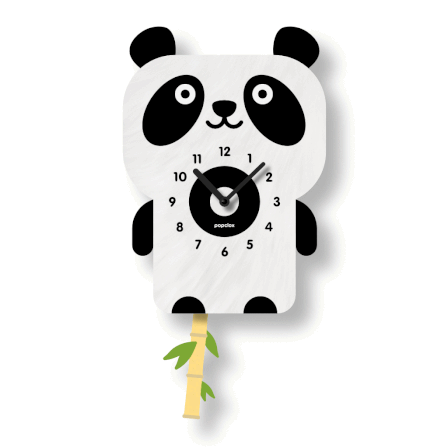 Acrylic Clock - Panda Pendulum by Popclox