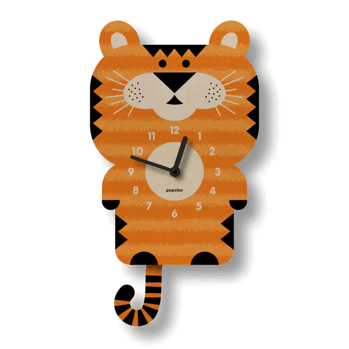 Wood Clock - Tiger Pendulum by Popclox