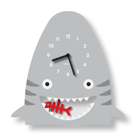 Acrylic Clock - Shark Pendulum by Popclox