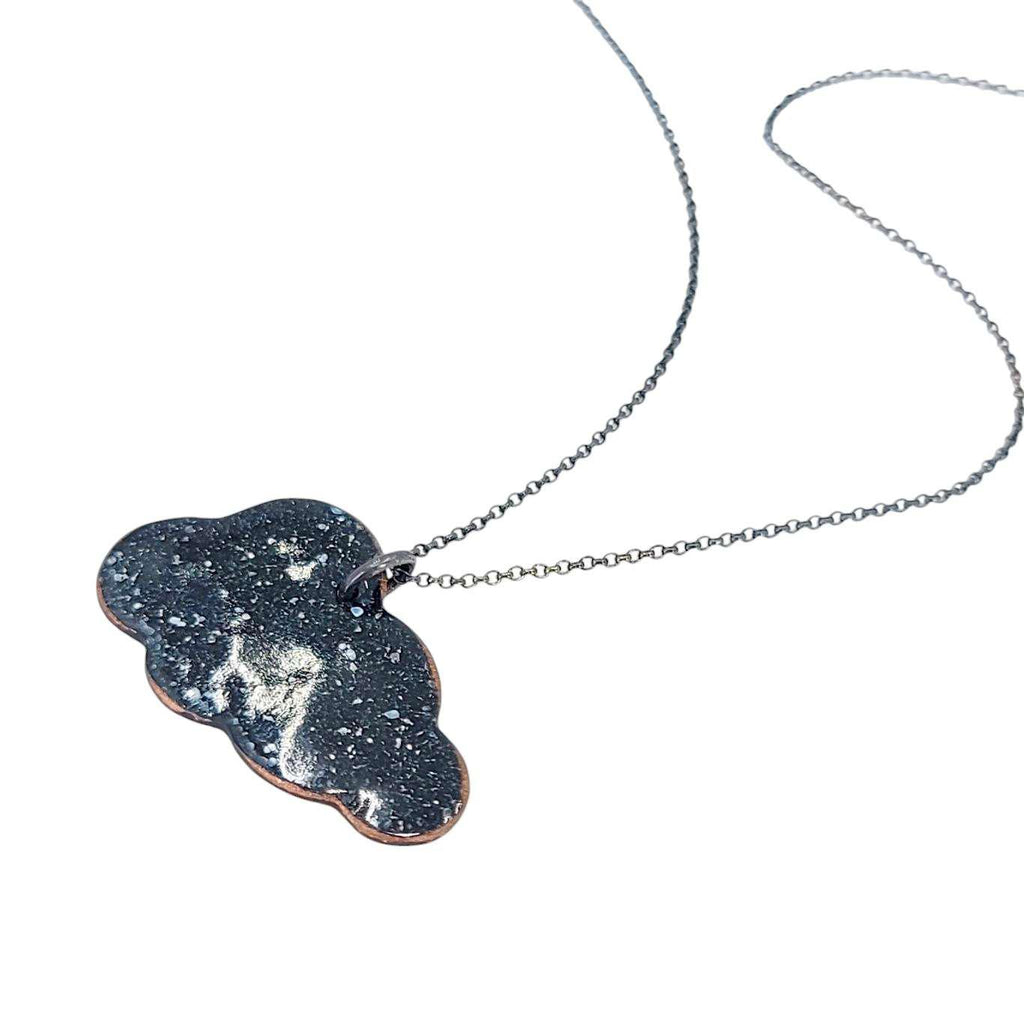 Necklace - Cloud Large Solid (Gray) by Magpie Mouse Studios