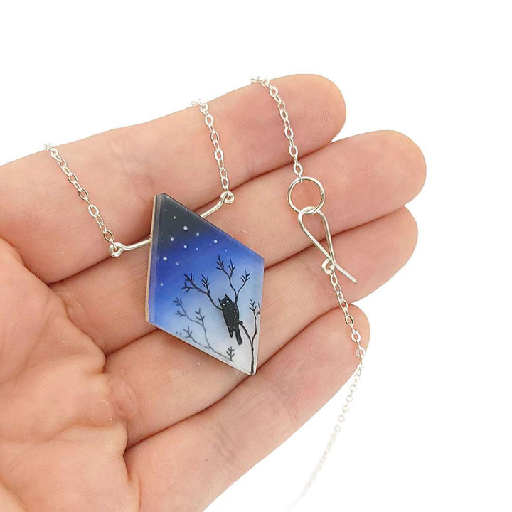 Necklace - Owl Painted by Fernworks