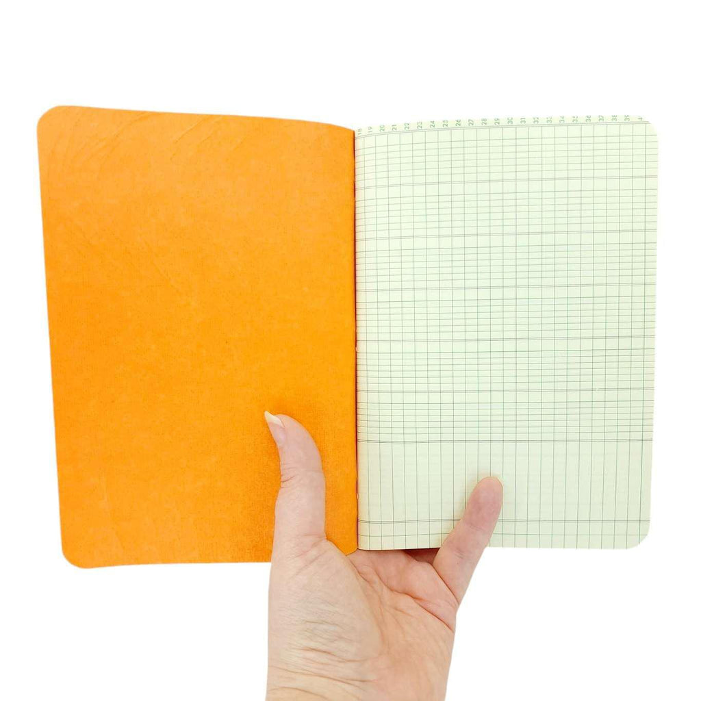 Journal - Orange Mixed Paper Notebook (Large or Small) by Original Brooks