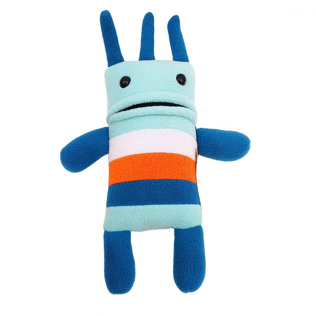 Plush - Mini Creature (Aqua Teal Orange Stripes) by Mr. Sogs