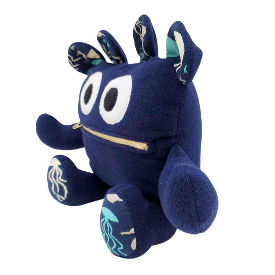 Plush - 14in - Large Chomper Buddy (Navy Sea Creatures) by Peek A Boo Plush, image 3 of 7