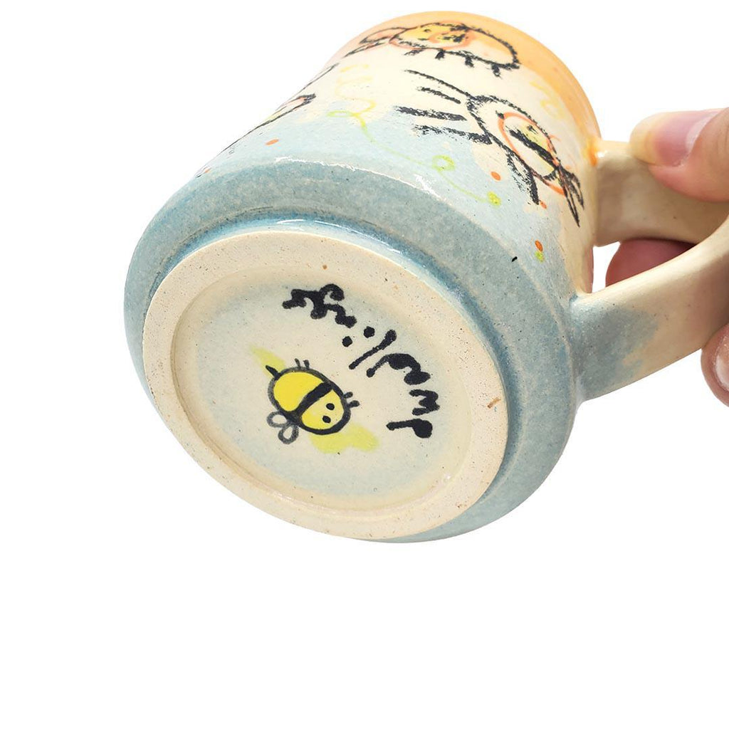 Mug - 12 oz - Scribble Bee Mug by Dwadlings