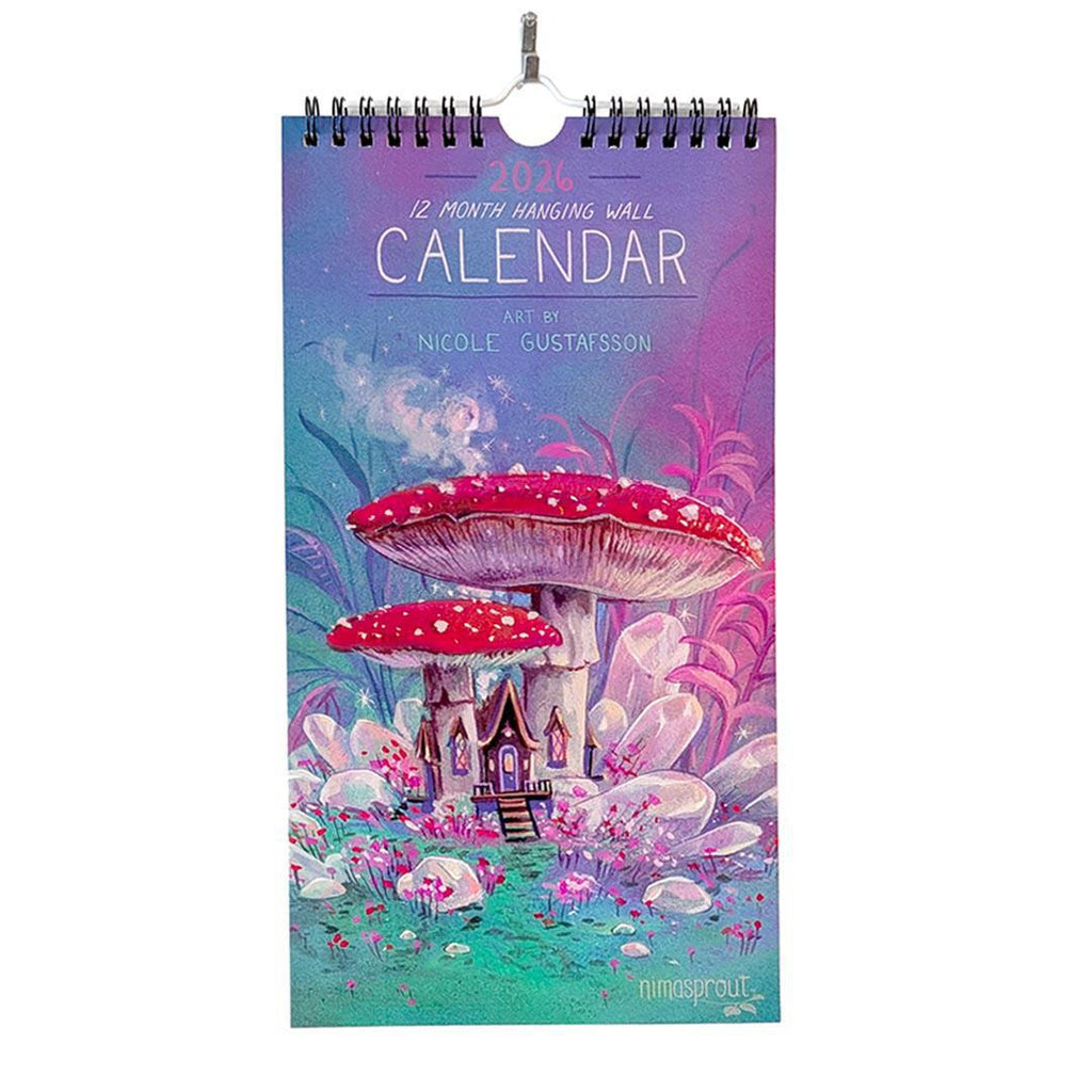 2026 Calendar  - Mushroom Houses by Nimasprout
