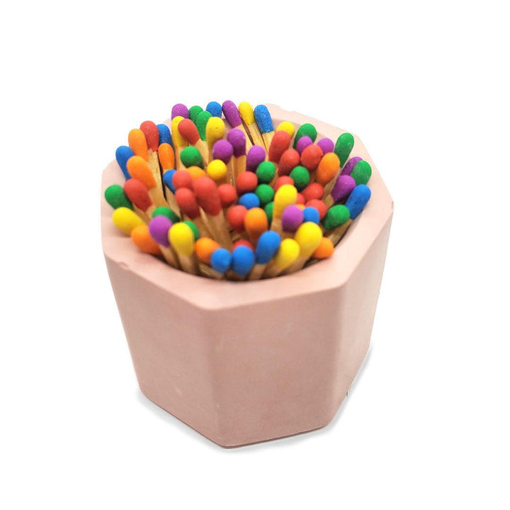 Match Holder - Light Pink Concrete (Rainbow Matches) by Tenn Prairie