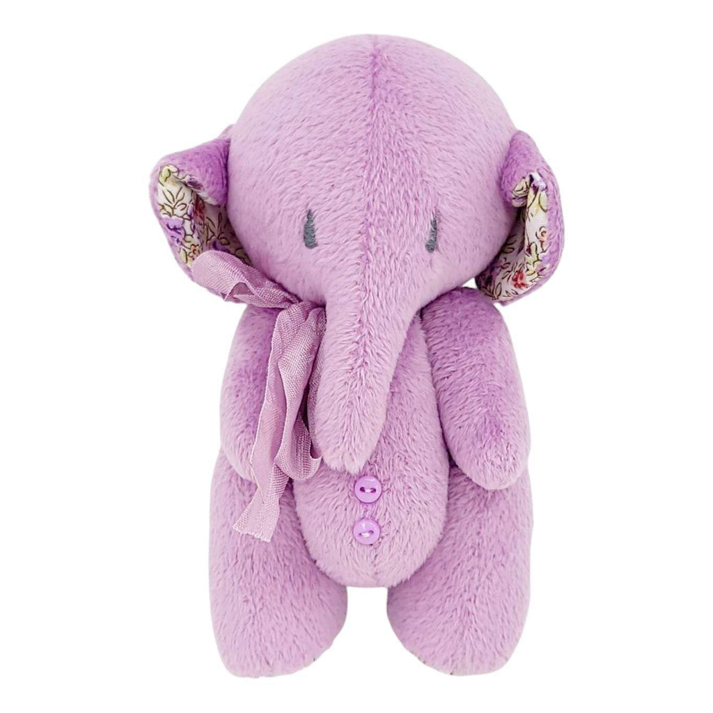 Plush - Lilac Pink Elephant with Flowers and Bow by Frank and Bubby