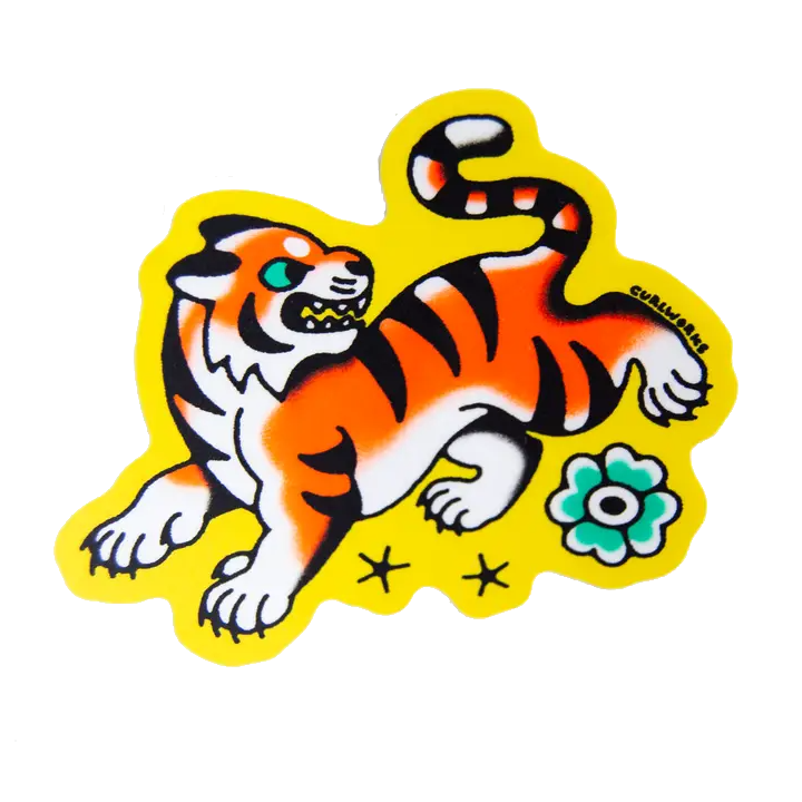 Sticker - Tiger by Curlworks
