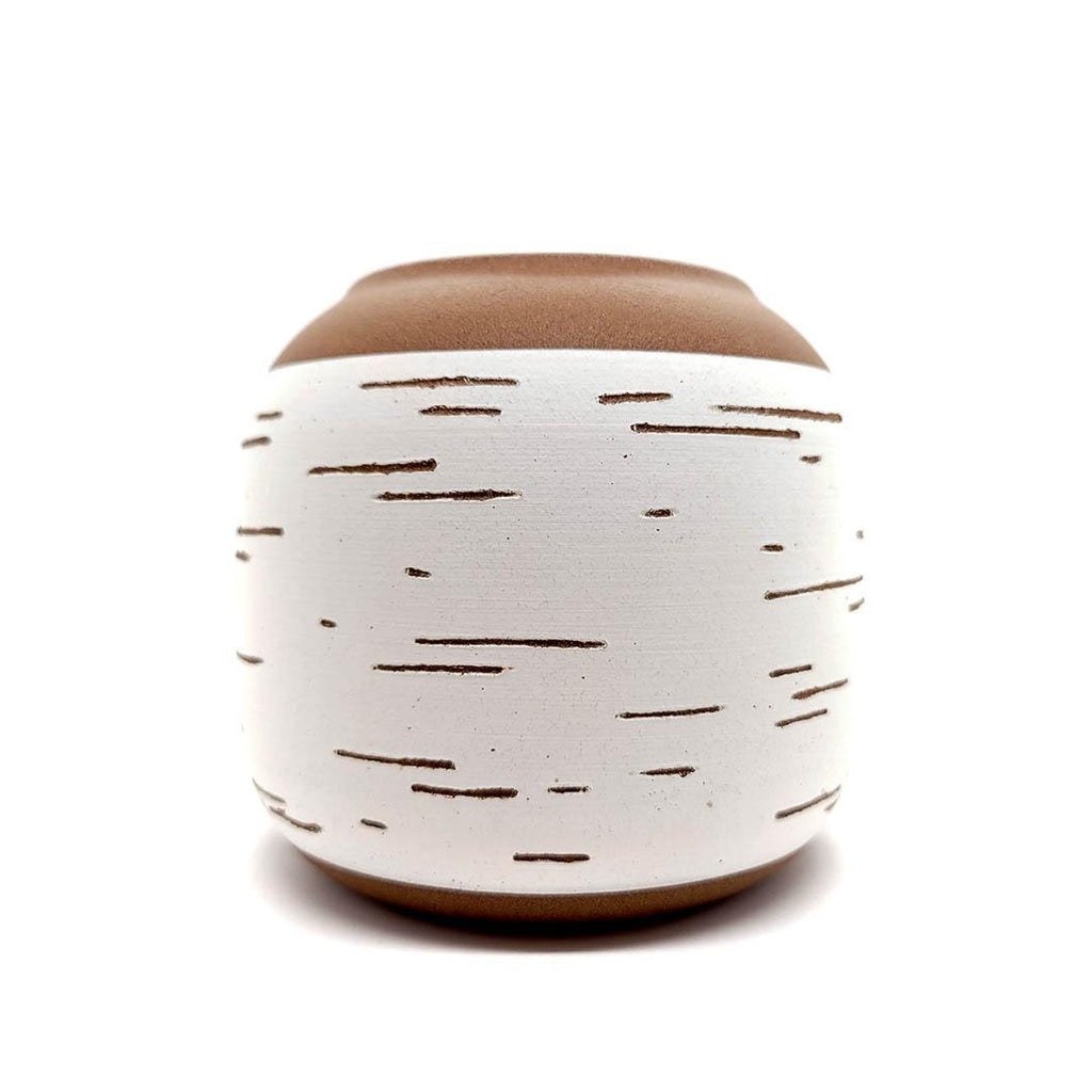 Vase – Birch Round Wide Band by Justin Caraco Ceramics