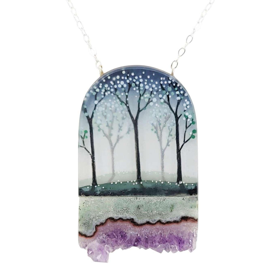 Necklace - Forest Crystal (Sterling Silver) by Fernworks, image 9 of 9