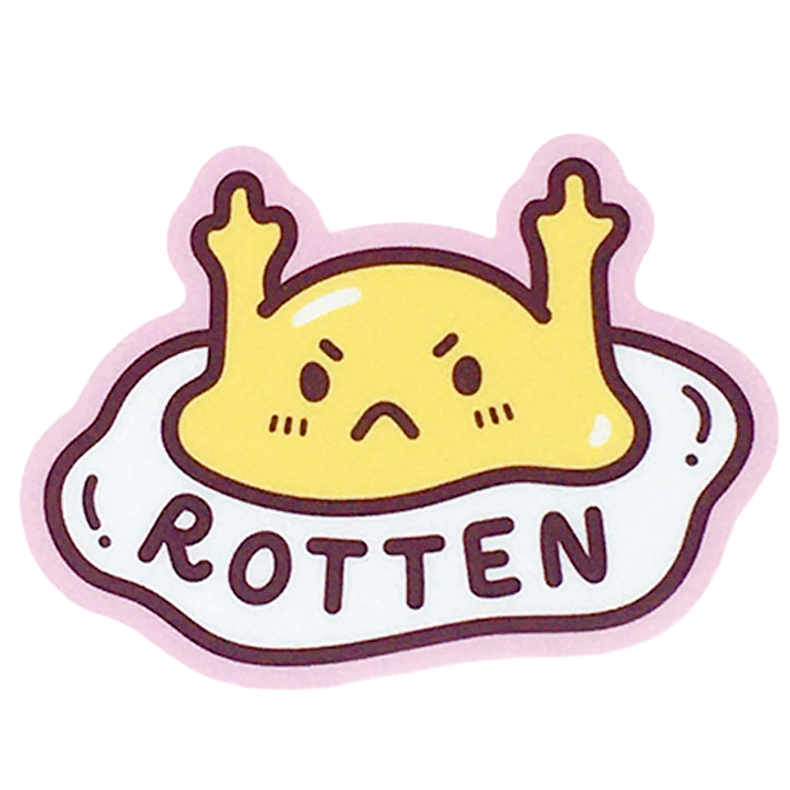 Vinyl Stickers - Very Rotten Egg by Mis0 Happy