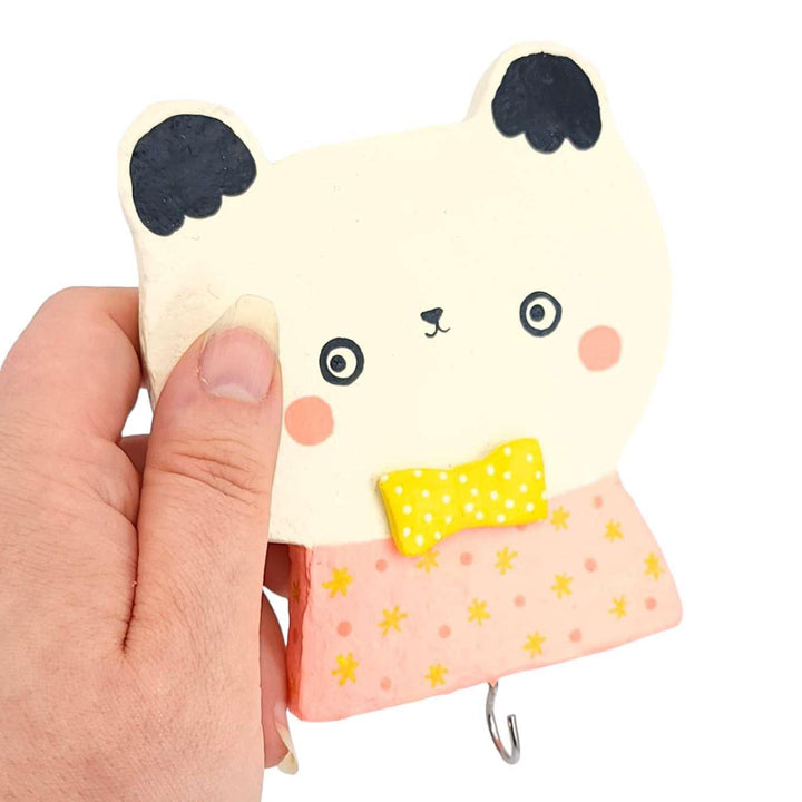 Wall Hook - Paper Mache Panda by Chet and Dot