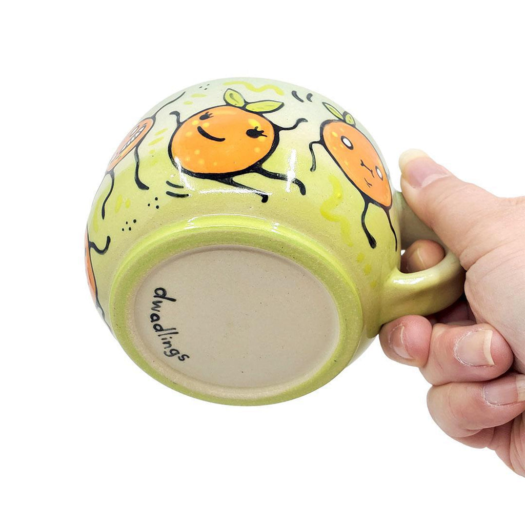 Mug - 16oz - Dancing Oranges (A - D) by Dwadlings