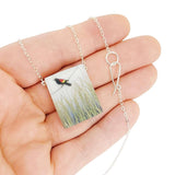 Necklace - Red Winged Blackbird (Sterling Silver) by Fernworks, image 2 of 7