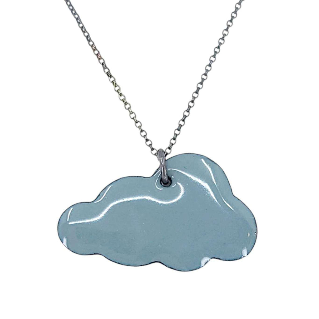 Necklace - Cloud Large Solid (Gray) by Magpie Mouse Studios