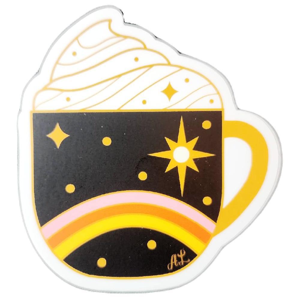 Sticker - Retro Cup (Black) by Amber Leaders Designs