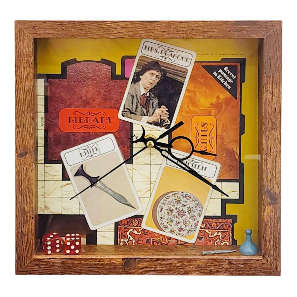 Clock - Vintage Game Board (Murder Mystery) by Crafty Earth Monkey