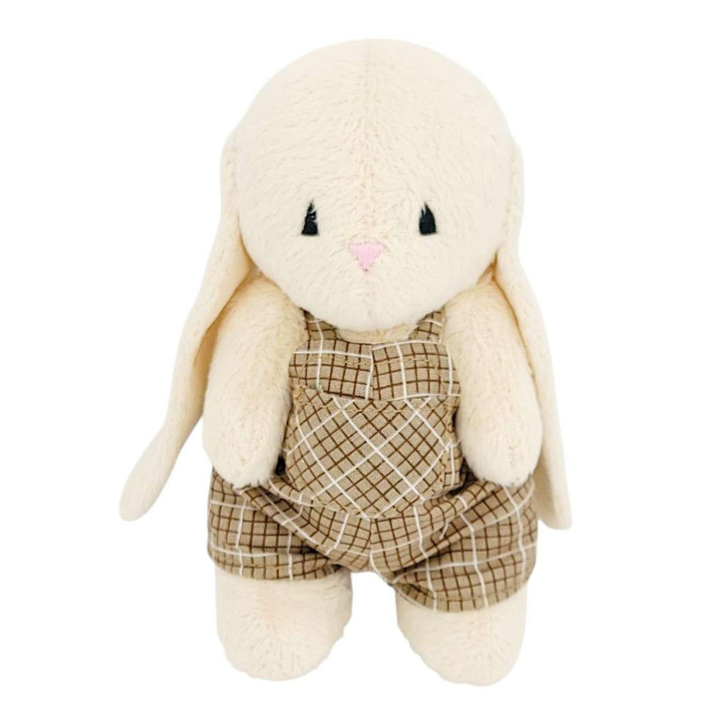 Plush - Cream Bunny in Overalls by Frank and Bubby