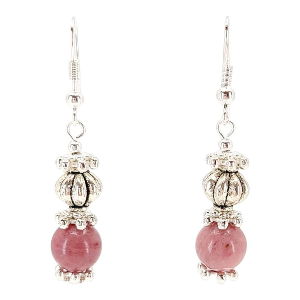 Earrings - Rhodonite Drops by Tiny Aloha