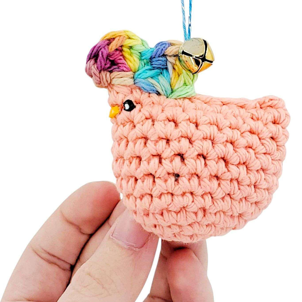 Ornament - Chicken with Bell (Assorted) by Moyo Workshop