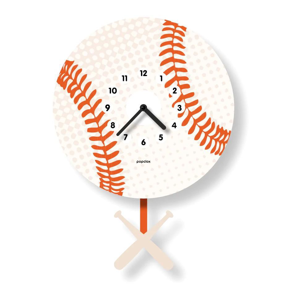 Acrylic Clock - Baseball Pendulum by Popclox