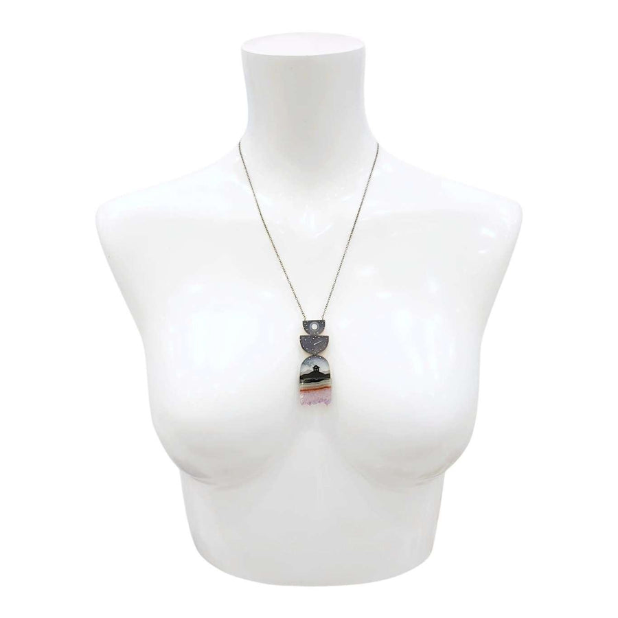 Necklace - Starry Home Crystal (Gunmetal) by Fernworks, image 7 of 7