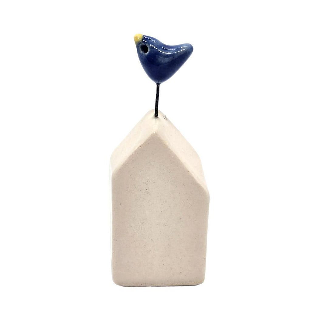 Tiny Pottery House - White with Bird (Assorted Colors) by Tasha McKelvey