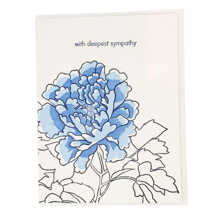 Card - Sympathy - Peony Deepest Sympathy by Ilee Papergoods