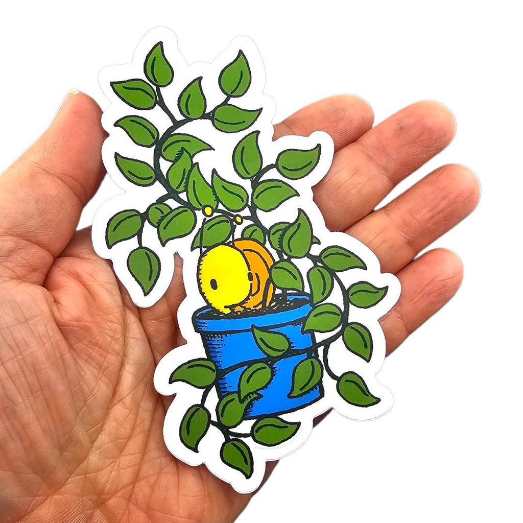 Sticker - Snail and Plant by Everyday Balloons Print Shop