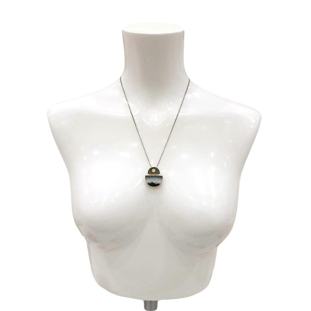 Necklace - Full Moon Gold Painted by Fernworks