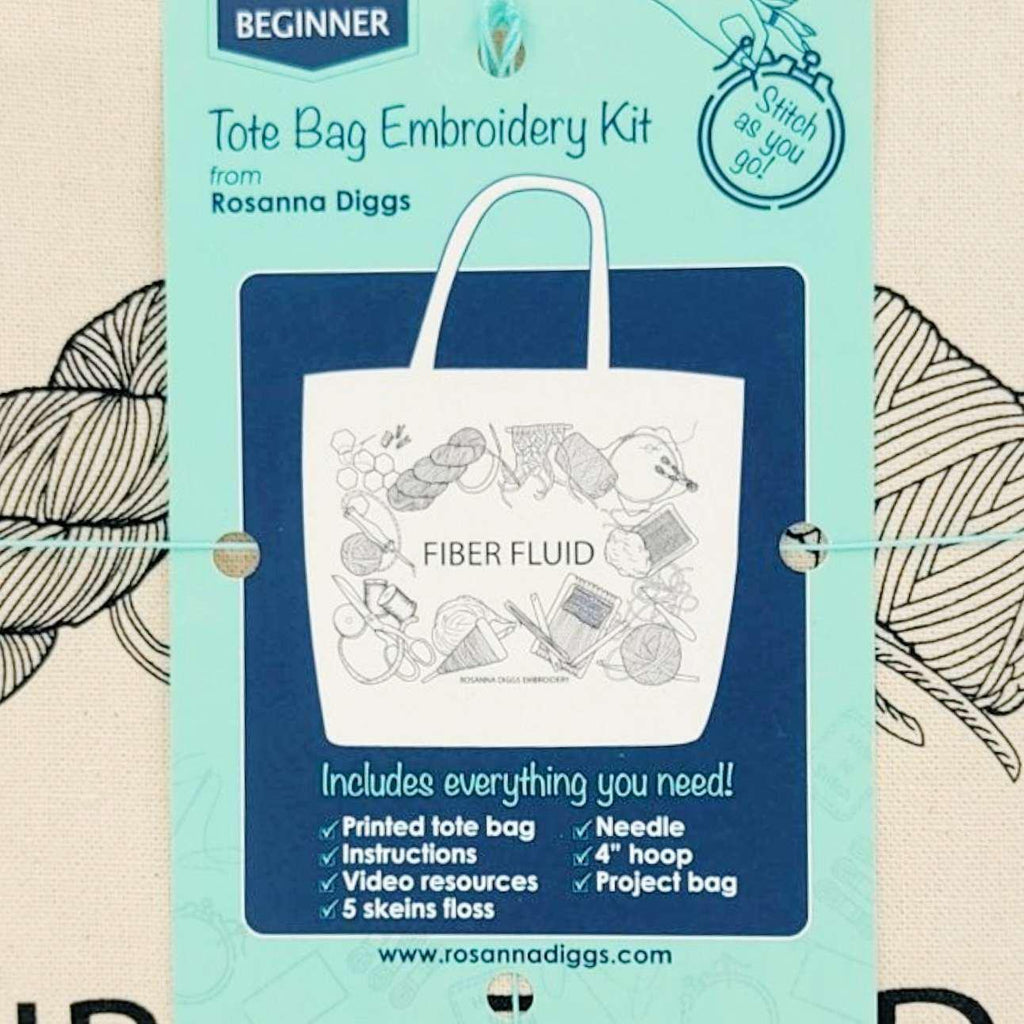 Embroidery Kit - Fiber Fluid Tote Bag by By Hand Craft Co