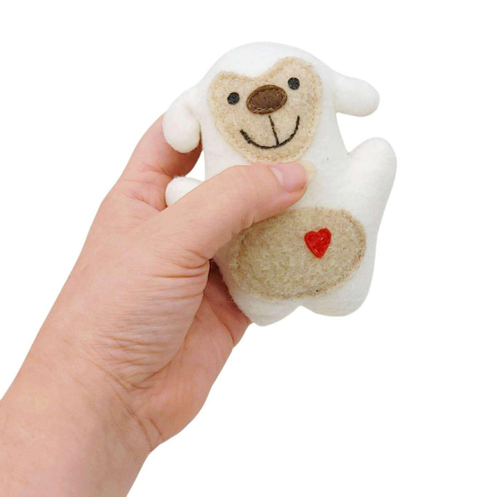 Ornament - Mini Plush (Lamb) by The Happy Groundhog Studio