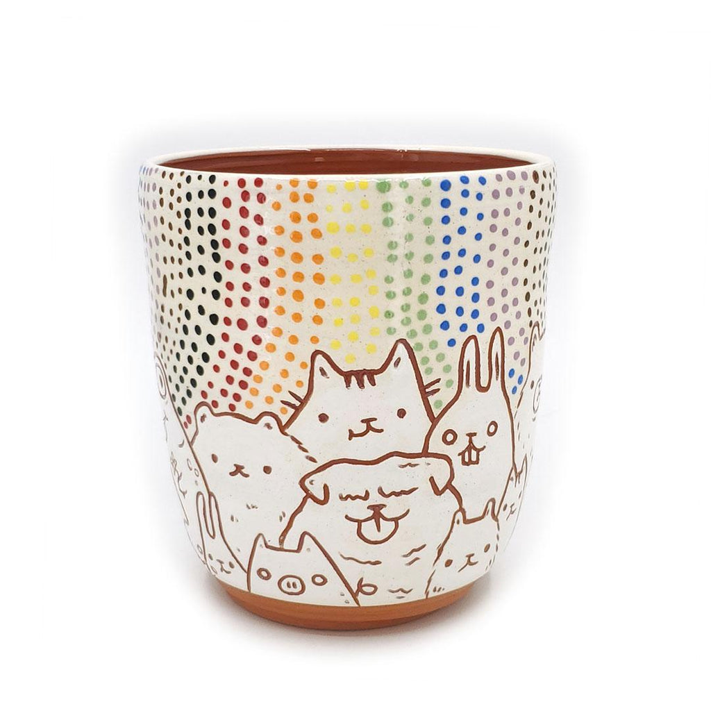 Tumbler - Tall 4 in - Critter Town Rainbow Group 1 (Assorted A - E)  by Dwadlings