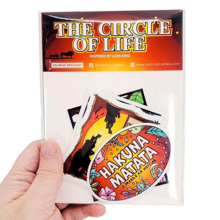 Sticker Pack - Set of 6 - Circle of Life by Coloring Broadway